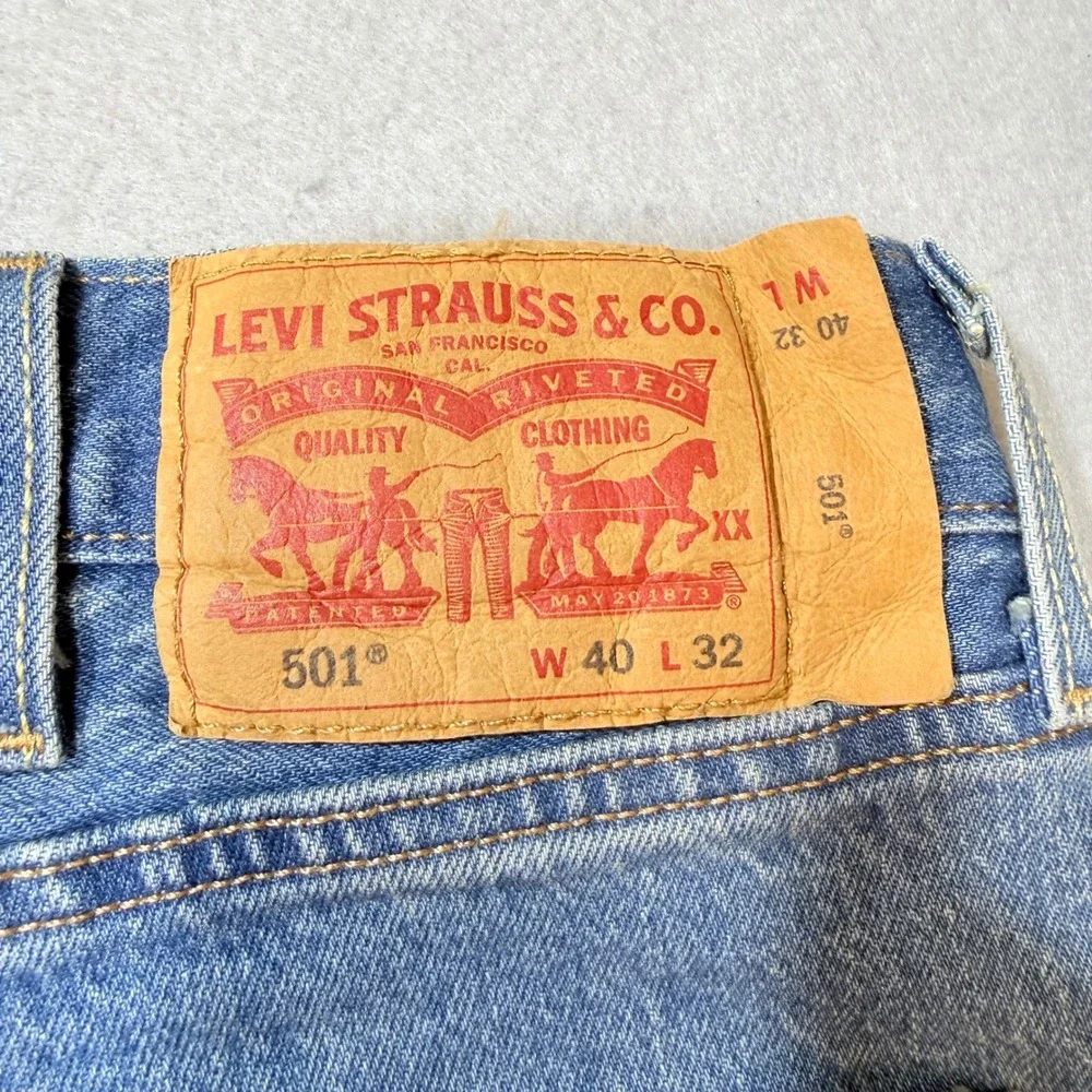 Levis 501 Original Fit Jeans Straight Leg Button‎ Fly 100% Cotton Blue Black